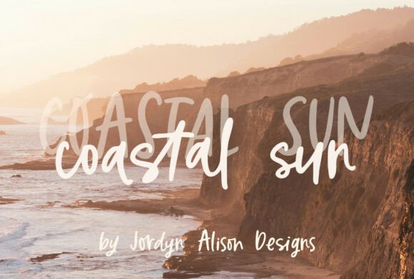 Coastal Sun Font: A Relaxed Handwritten Typeface for Branding