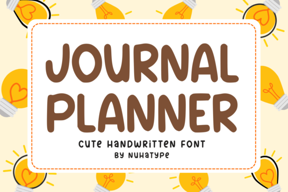 Journal Planner Font for Editorial Design