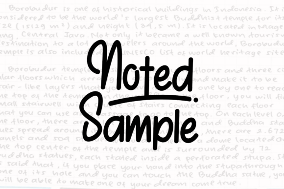 Noted Simple Font: A Handwritten Typeface for Brands