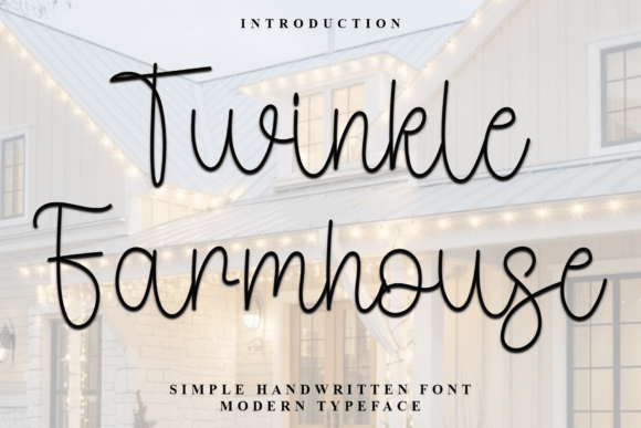 Twinkle Farmhouse Font: Festive Branding for Small Business