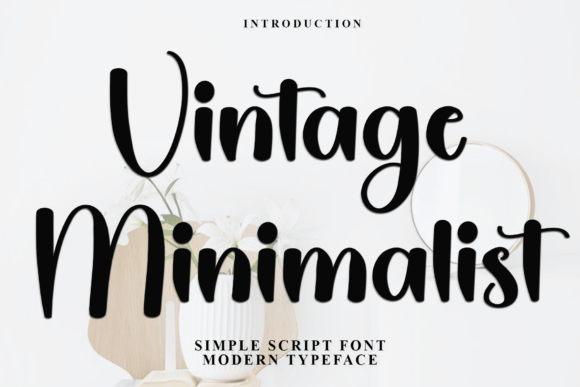 Vintage Minimalist Font: Festive Branding for Small Business